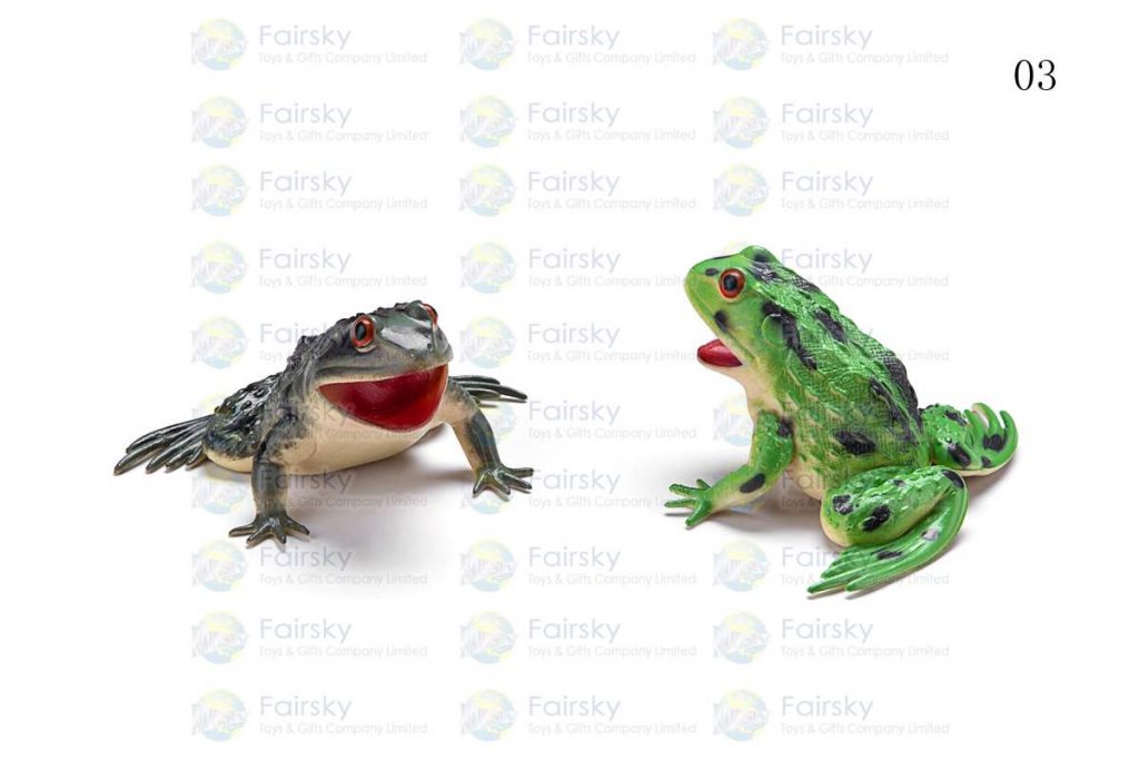 4.5" PVC SQUEAKING FROG 1 STYLE, 2 COLORS