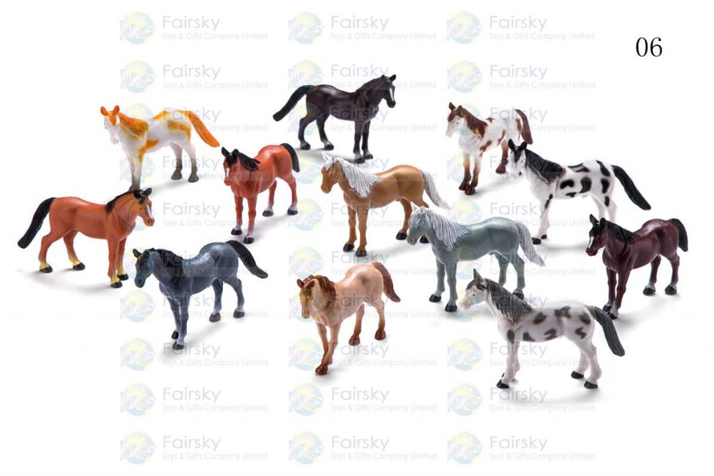 4" PVC HORSE 6 STYLES, 12 COLORS