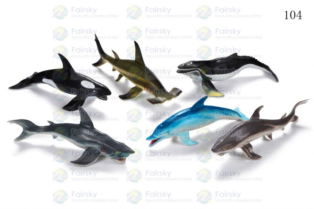 19"-22" PVC OCEAN ANIMALS 6 STYLES