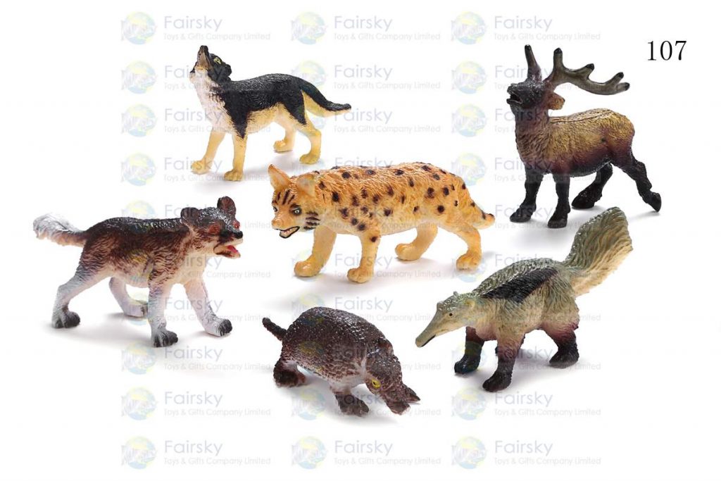 2"-3.5" PVC RAIN FOREST ANIMALS 6 STYLES