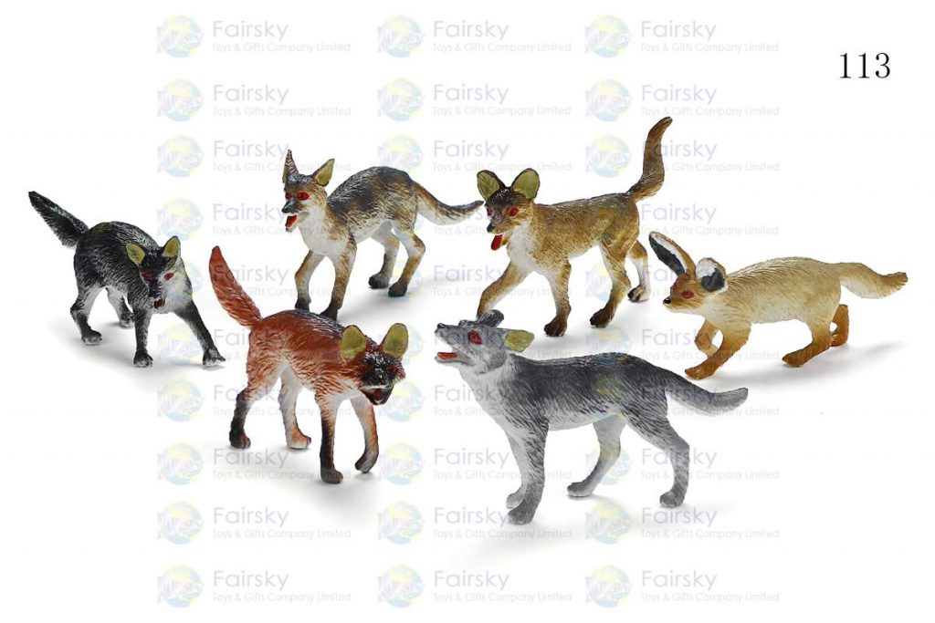 3" PVC WOLF & FOX 6 STYLES