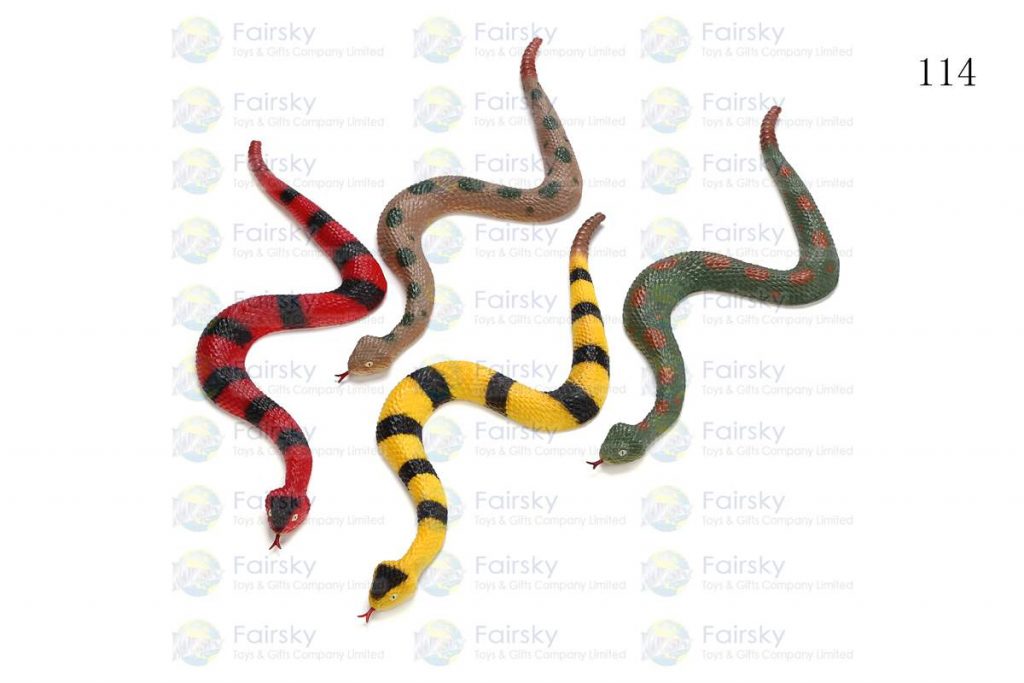 18" PVC RATTLE SNAKES 1 STYLE, 4 COLORS