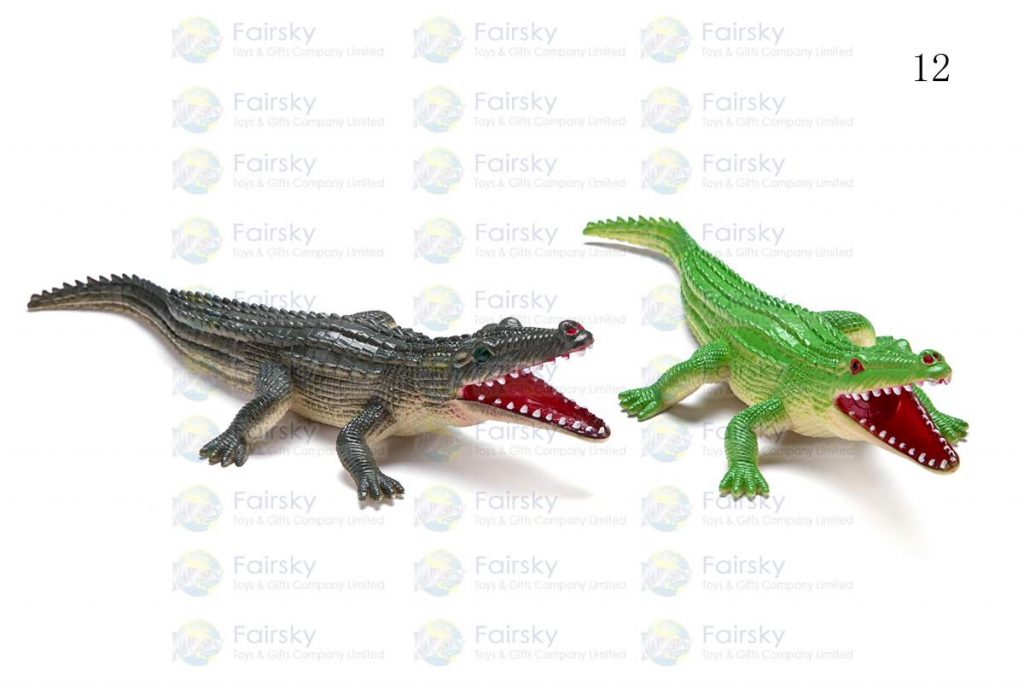8" PVC SQUEAKING ALLIGATOR 1 STYLE, 2 COLORS