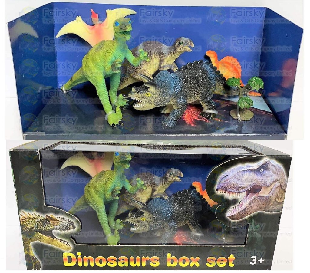 Set of 6pcs Dinosaurs with Tree