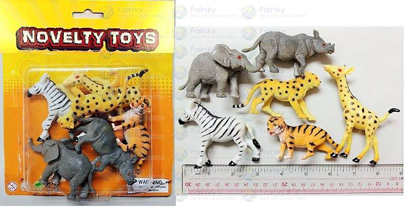 Set of 6pcs 2.5″-3.5″ Wild Animals – Fairsky Toys and Gifts