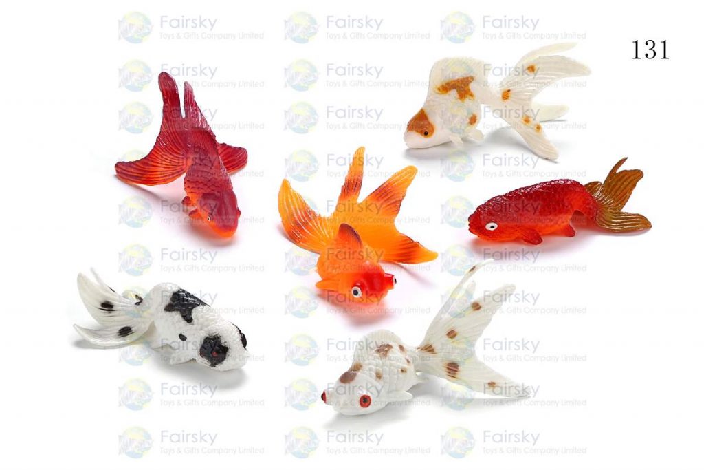 3" PVC GOLDFISH 3 STYLES, 6 COLORS