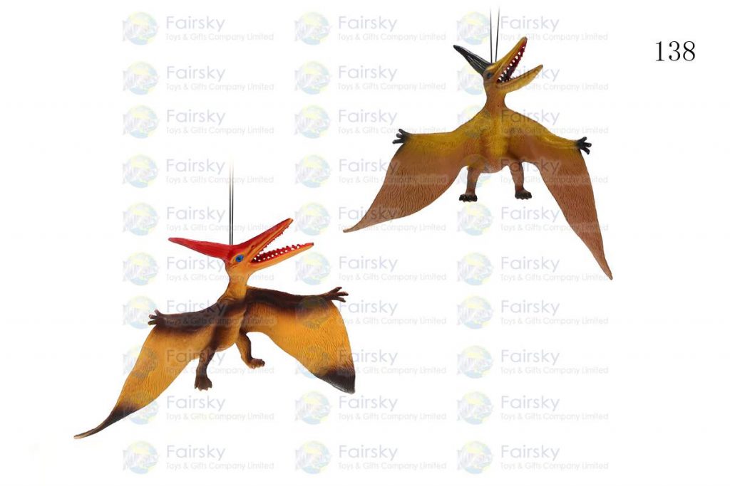 16" PVC PTERANODON WITH STRING, 1 STYLE, 2 COLORS