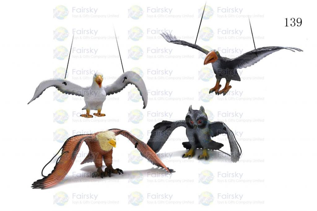 19.5"-22" PVC BIRD CREATURE W/STRING, 4 STYLES