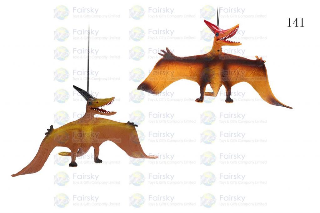 12" PVC PTERANODON WITH STRING, 1 STYLE, 2 COLORS