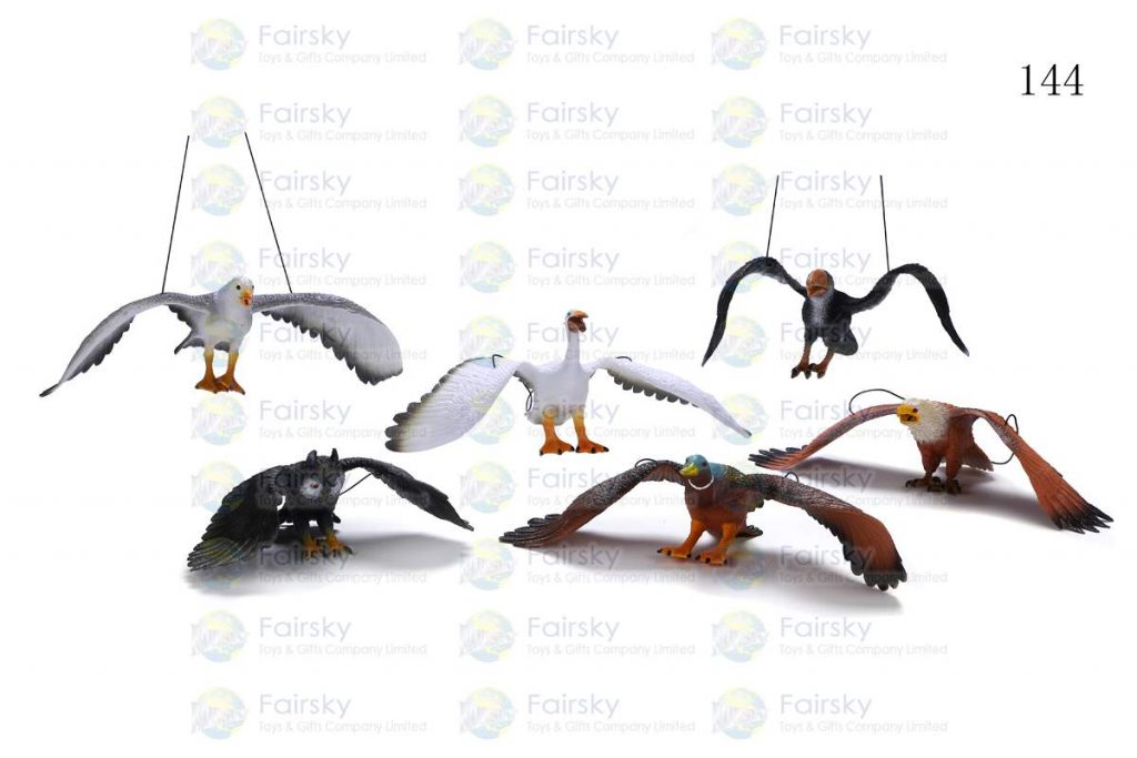 11"-15" PVC SQUEAKING BIRD CREATURE W/STRING, 6 STYLES