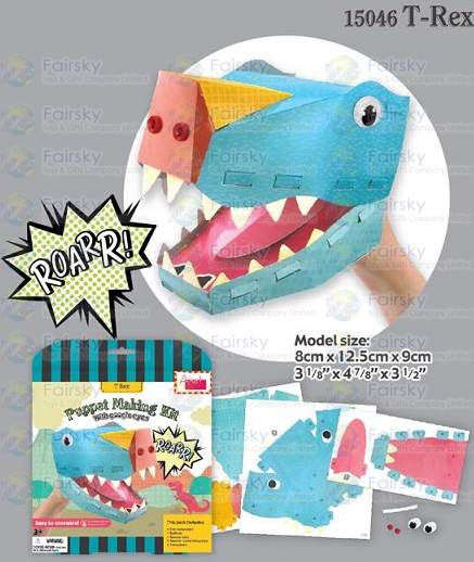 T-Rex Make Your Own Puppet Making Kit – Fairsky Toys and Gifts