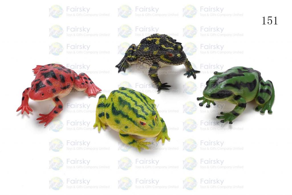 3" PVC SQUEAKING FROG 4 STYLES