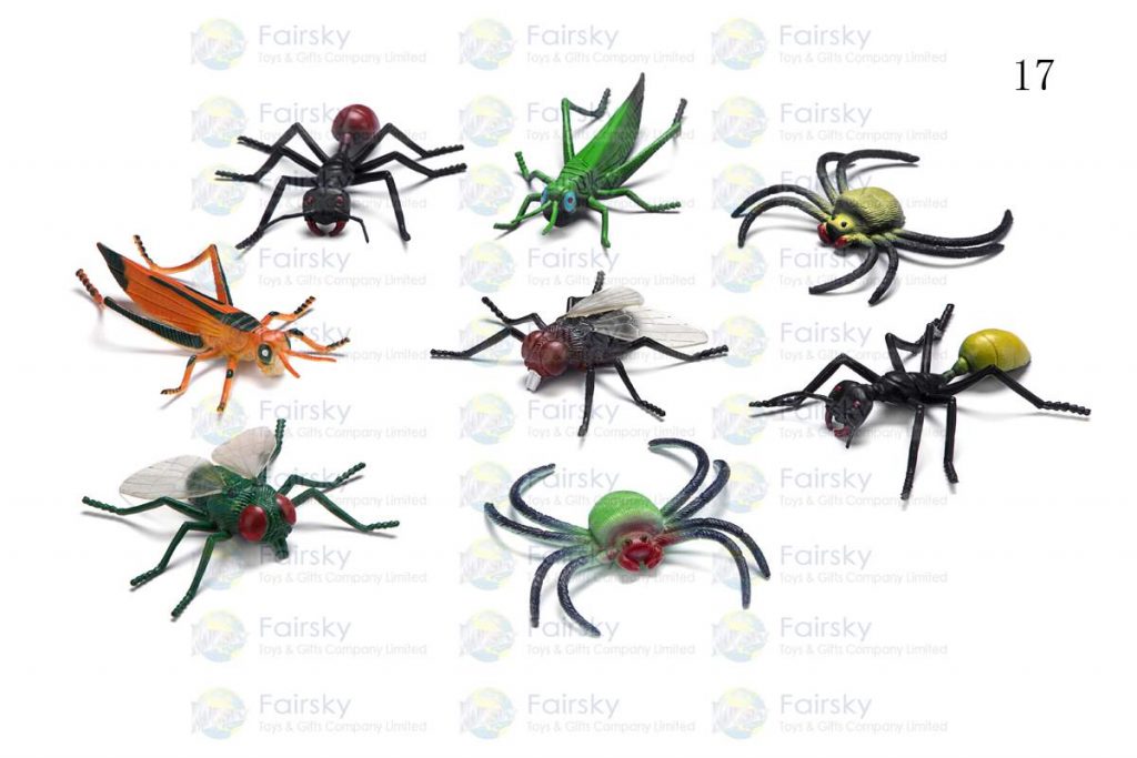 3" PVC AUTHENTIC INSECTS 4 STYLES, 8 COLORS