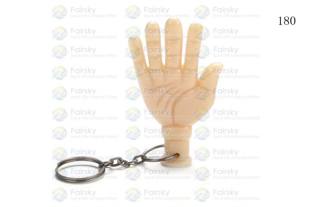 3" PVC HUMAN PALM W/KEYCHAIN