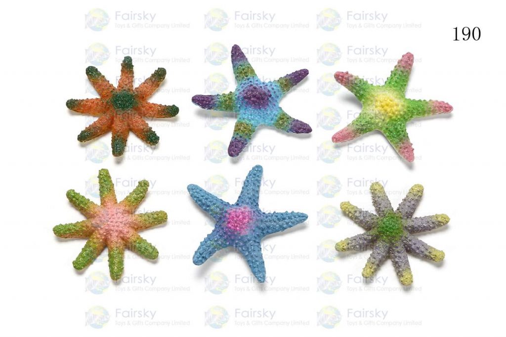 1.5"-2" PVC STARFISH 2 STYLES, 6 COLORS