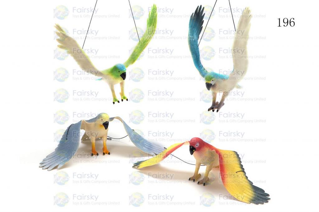 22" PVC PARROT W/STRING, 1 STYLE, 4 COLORS