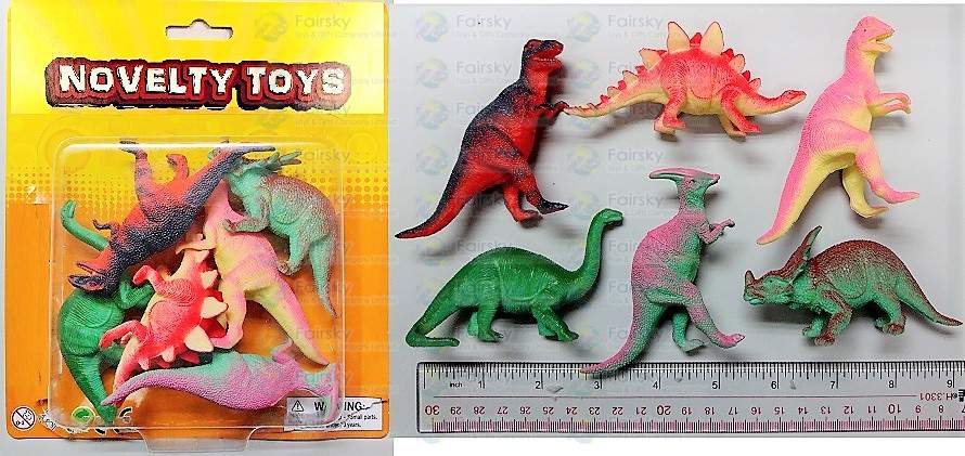 3.25"-5" PVC DINOSAURS 12 STYLES