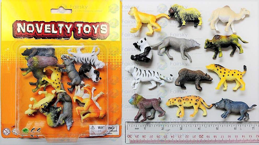 Set of 12pcs 2.5″ Wild Animals – Fairsky Toys and Gifts