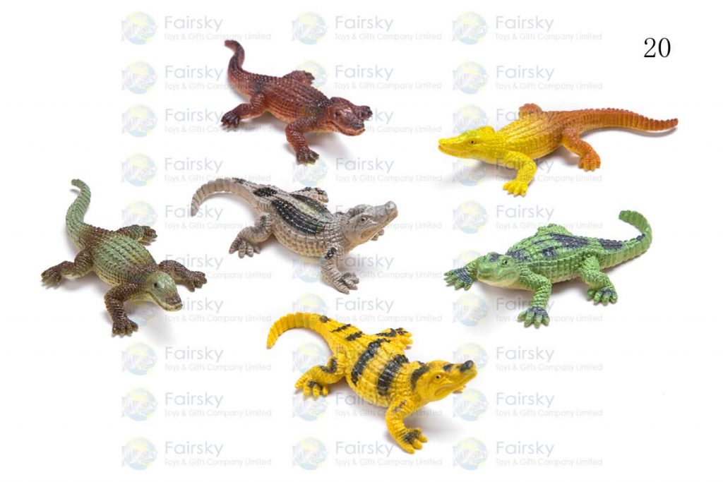 3" PVC CROCODILIE 2 STYLES, 6 COLORS