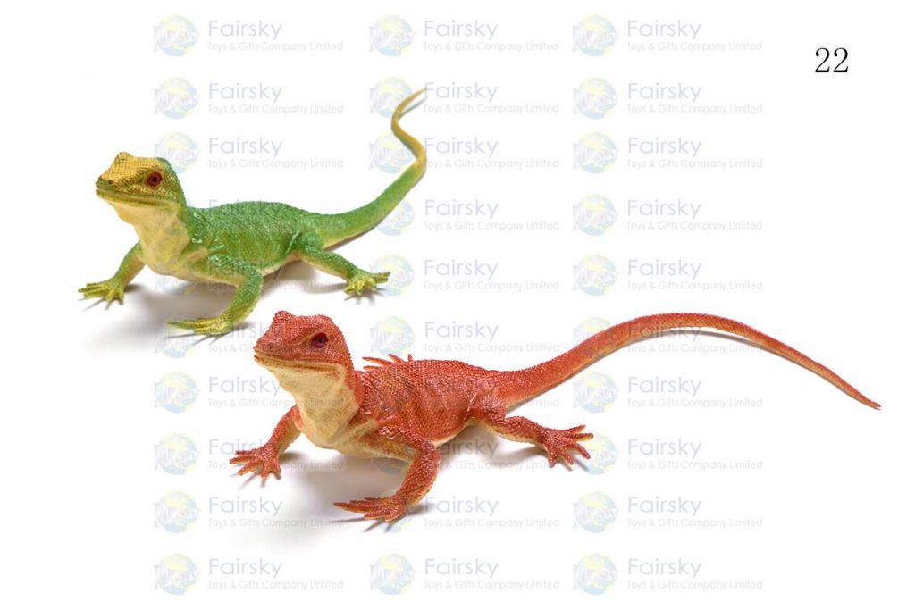 14" PVC SQUEAKING LIZARD 1 STYLE, 2 COLORS