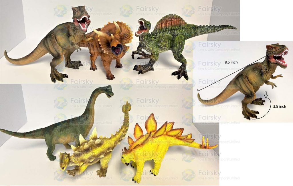 9"-11" PVC DINOSAURS 6 STYLES