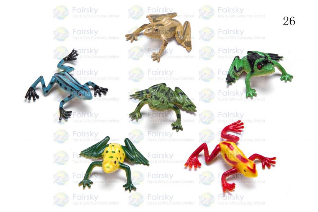 1" PVC FROG 4 STYLES, 12 COLORS