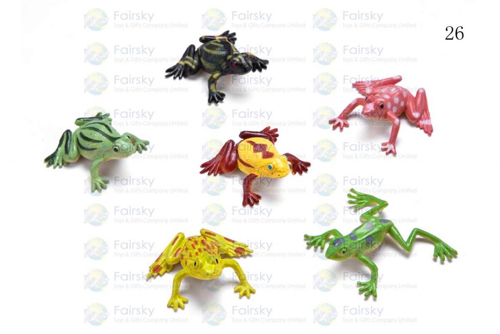 1" PVC FROG 4 STYLES, 12 COLORS