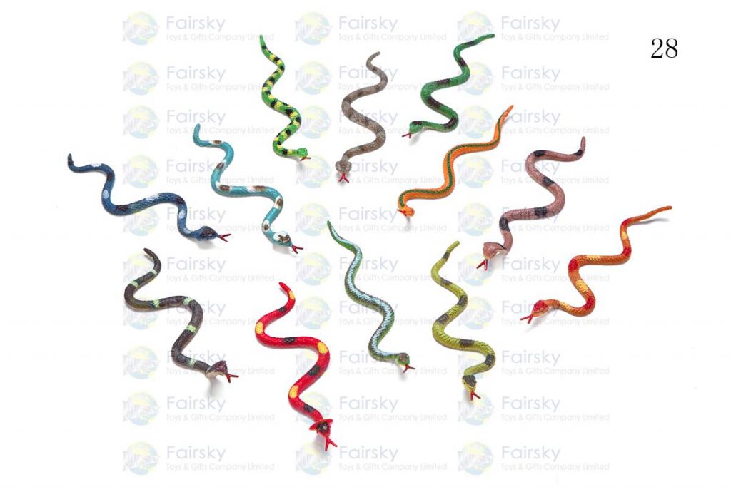 4" PVC SNAKE 4 STYLES, 12 COLORS