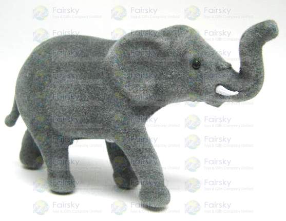 5" Flocked Elephant