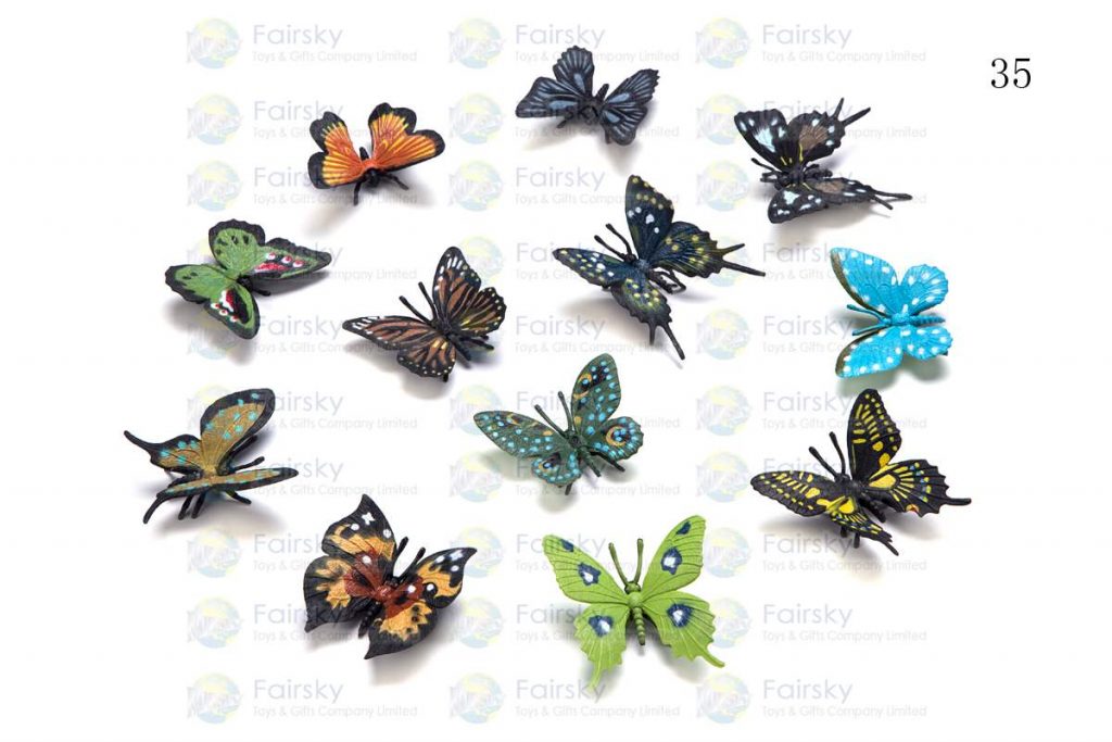 2" PVC BUTTERFLY 8 STYLES, 12 COLORS