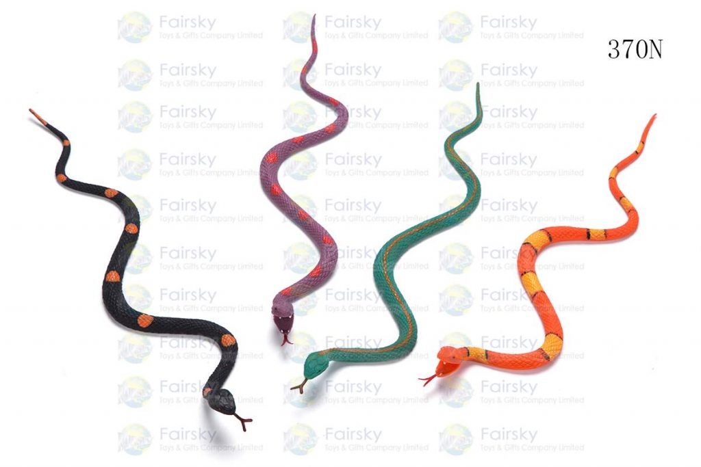 14" PVC SNAKE 2 STYLES,  4 COLORS (LIGHT COLOR)