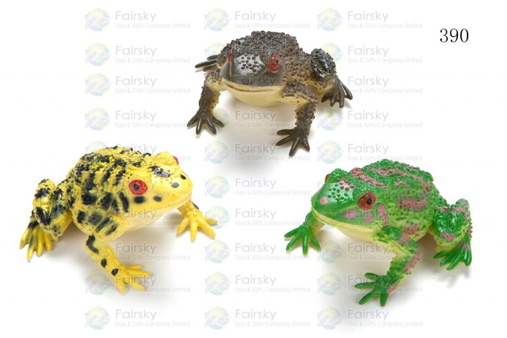 3" PVC SQUEAKING FROGS 1 STYLE, 3 COLORS