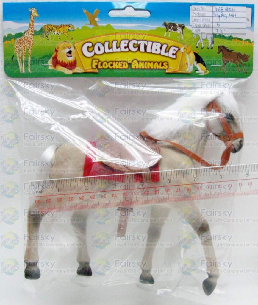 8" Flocked Horse