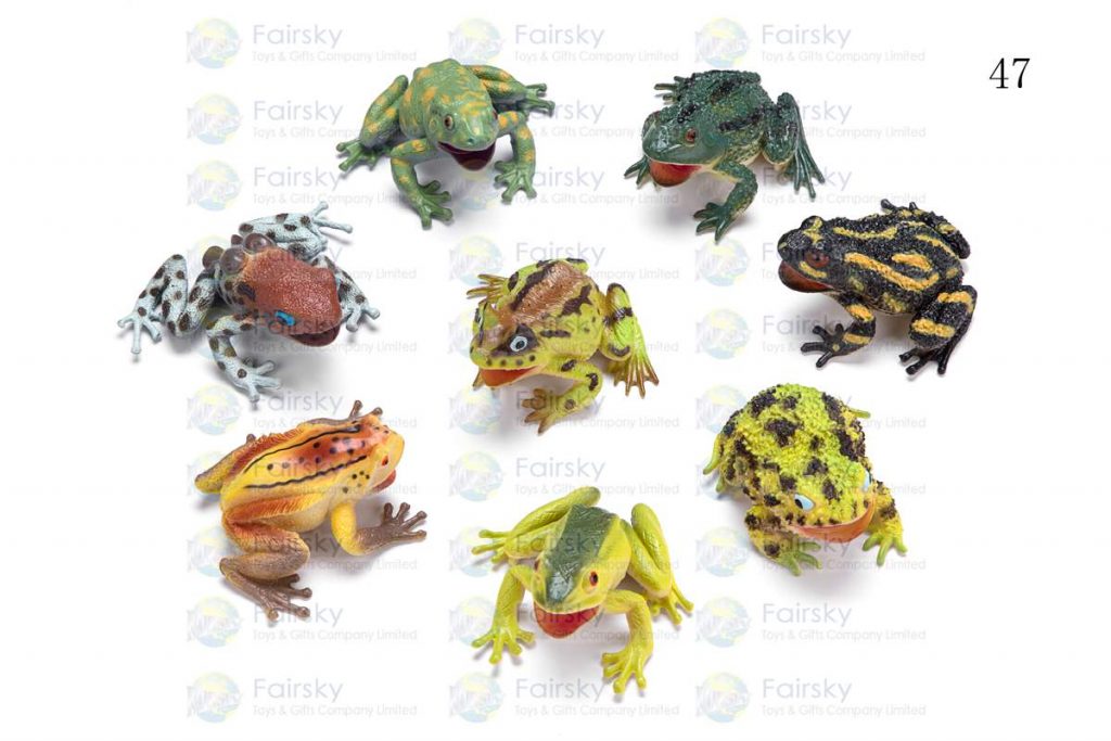 3"-3.5" PVC SQUEAKING FOREST FROG 8 STYLES