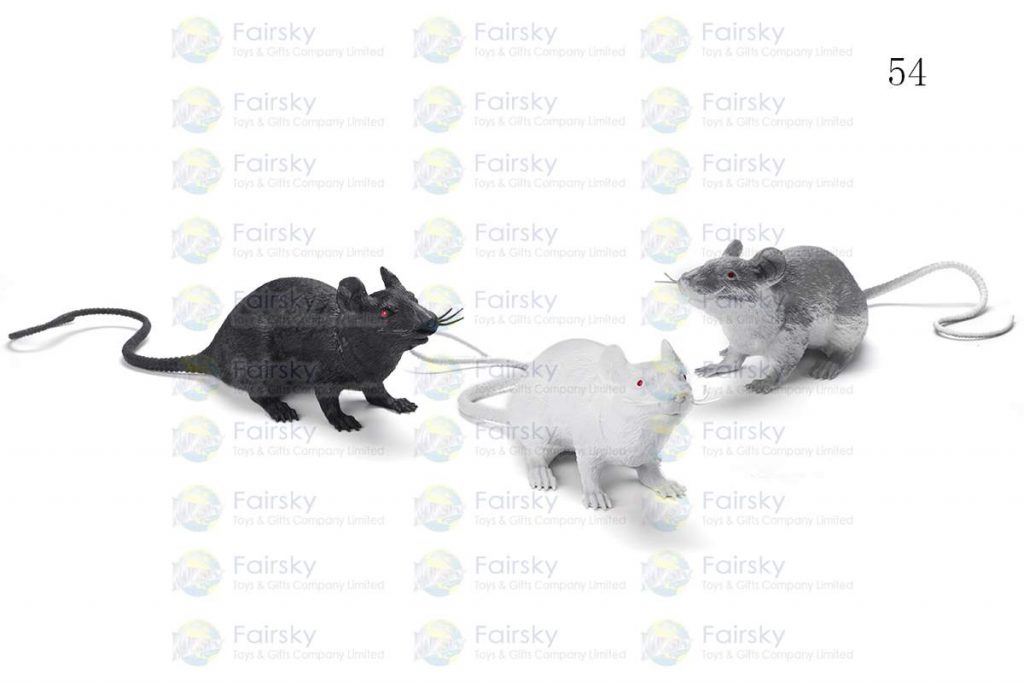 19" PVC SQUEAKING RAT 1 STYLE, 3 COLORS