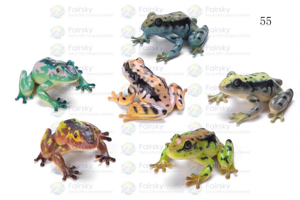 3" PVC COLORFUL FROG 6 STYLES