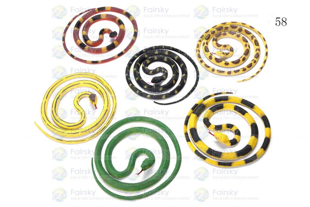 55" PVC SNAKE BISCUIT 2 STYLES, 6 COLORS