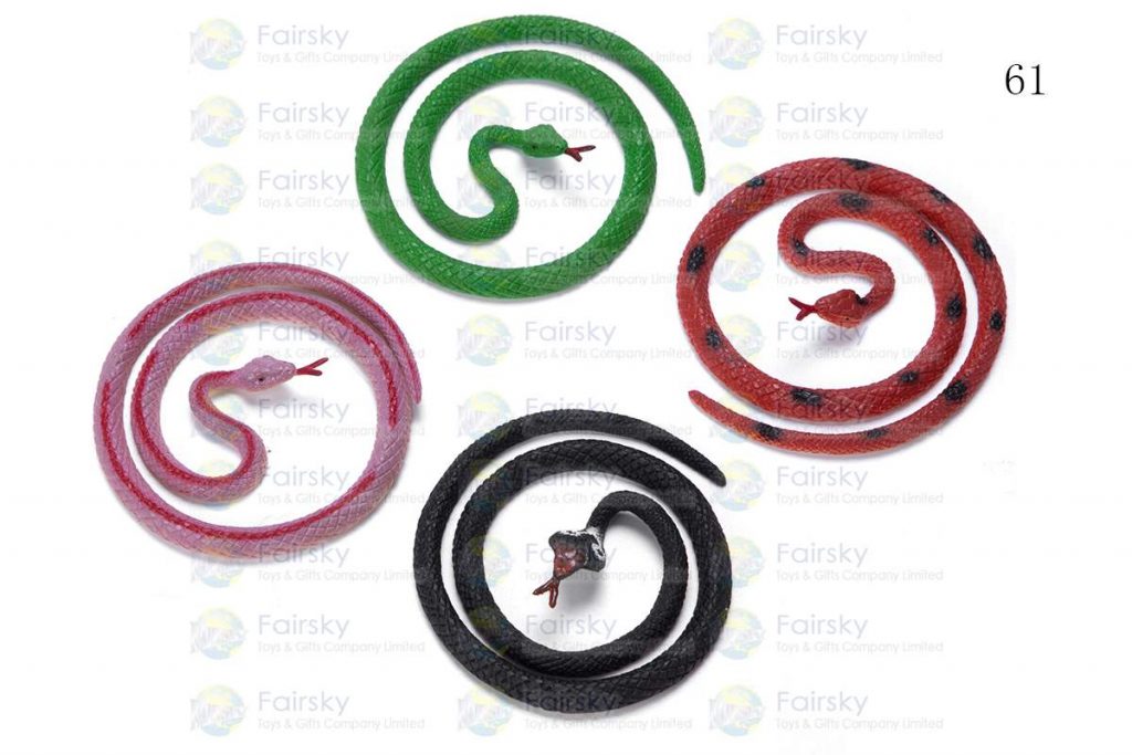 14" PVC SNAKES BISCUIT 2 STYLES,  4 COLORS
