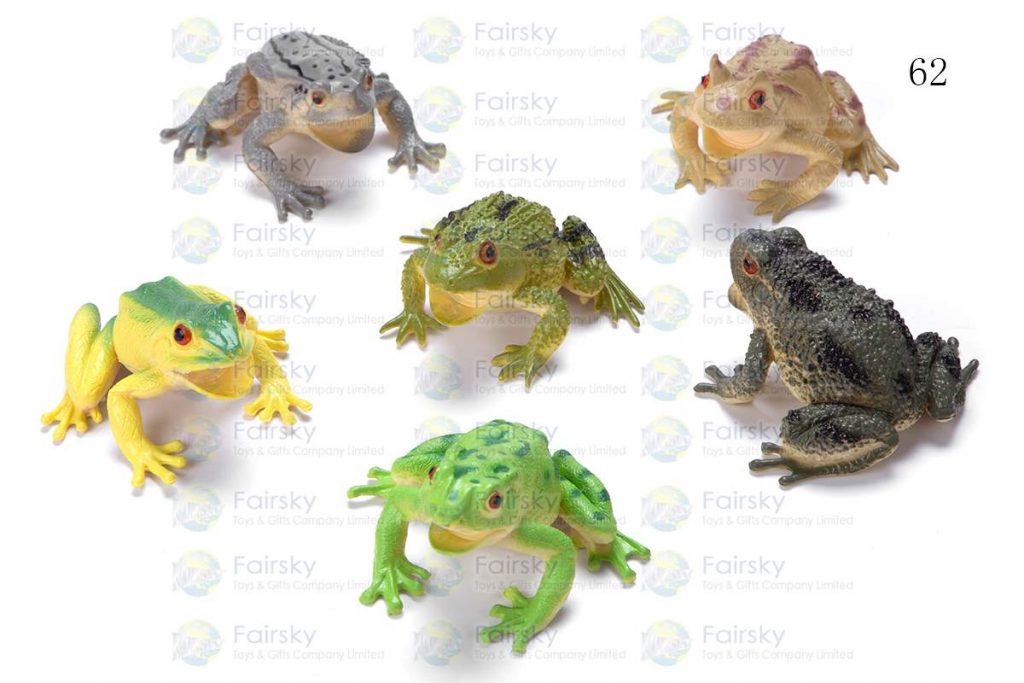 3" PVC SQUEAKING FROG 6 STYLES