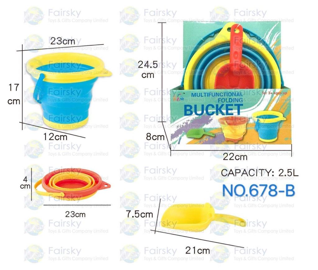 Multi Functional Folding Round Bucket with Shovel