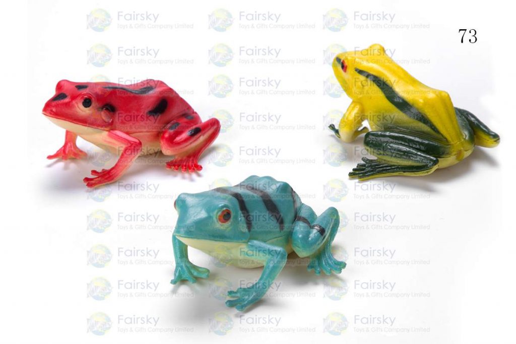 3" PVC SQUEAKING FROG 1 STYLE, 3 COLORS