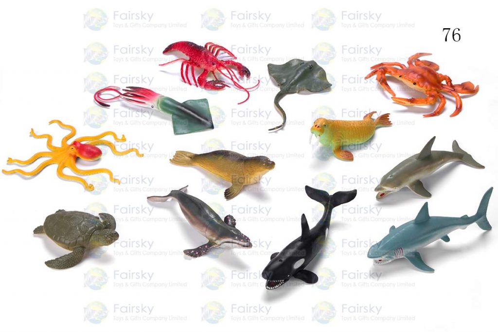 4"-7" PVC OCEAN ANIMALS 12 STYLES