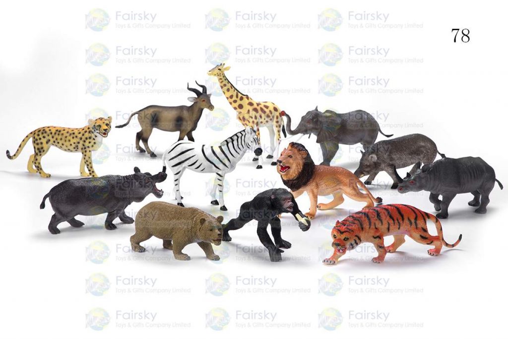 9"-12" PVC WILD ANIMALS 12 STYLES