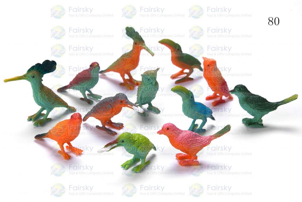 1.5"-2" PVC MINI BIRD 6 STYLES, 12 COLORS