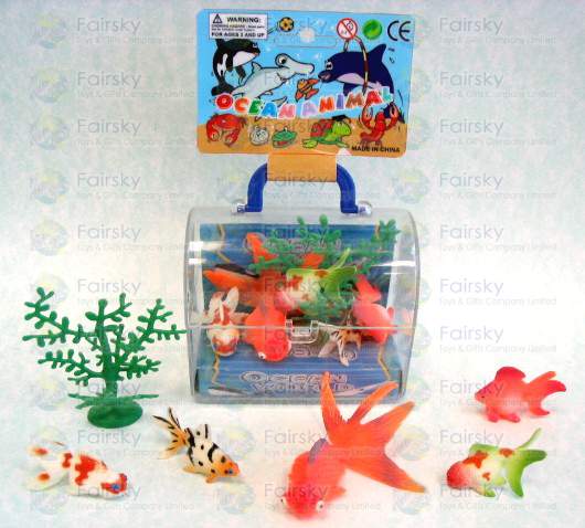 Golden Fish in Transparent Carrying Case