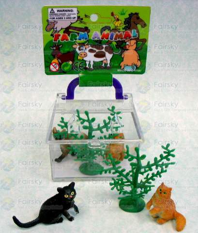Cats in Transparent Carrying Case