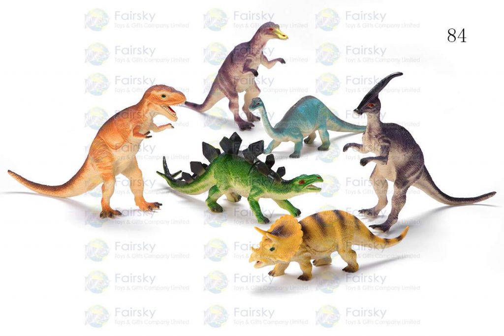 9"-13" PVC SQUEAKING DINOSAURS 6 STYLES