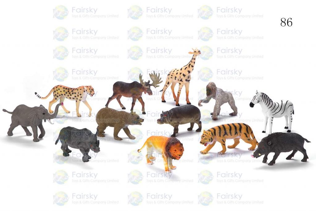 5"-8" PVC WILD ANIMALS 12 STYLES