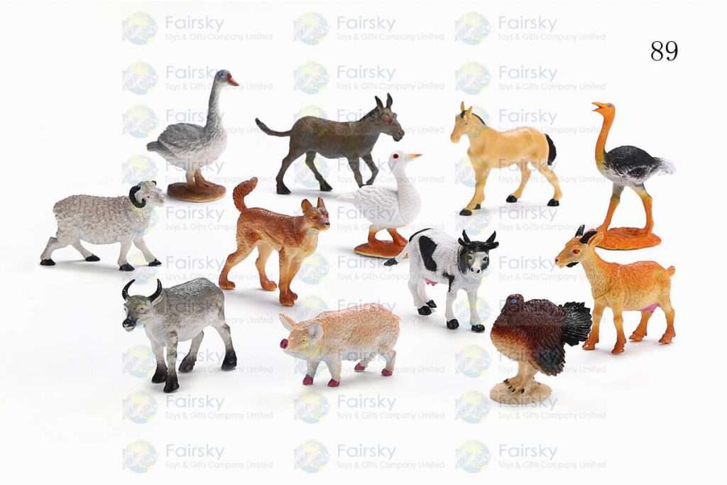 3.25"-5" PVC FARM ANIMALS 12 STYLES