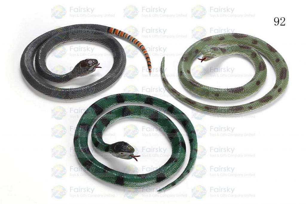 42" PVC COILED SNAKES 1 STYLE, 3 COLORS